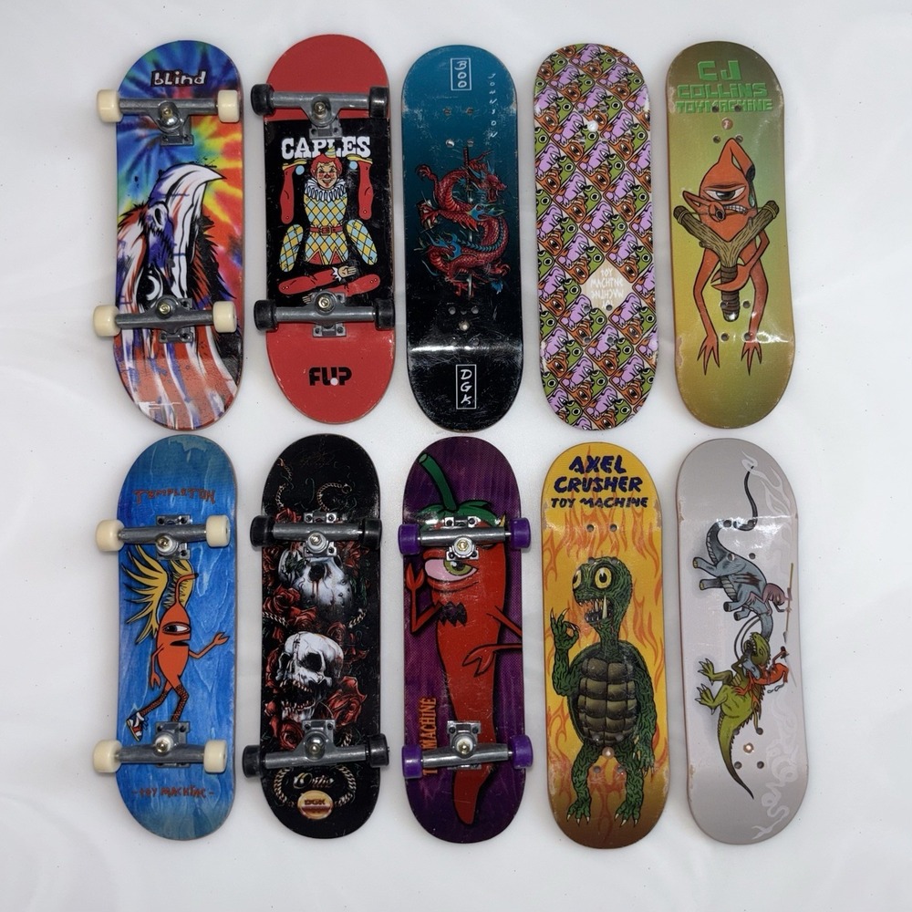 Tech Deck Fingerboards Tony Hawk Braille Skateboard Lot Of 14